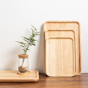 Bandejas de Servir Rectangulares de Madera, Diseño Minimalista Sólido, Duraderas, Aptas para Lavavajillas, Ecológicas, Estilo Japonés - Product Image 3