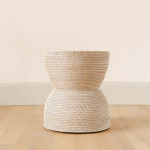 Table d'appoint en rotin de haute qualité, fabrication artisanale, vente en gros, tabouret en rotin naturel tressé, mobilier décoratif - Product Image 5