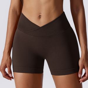 Vente en gros OEM de haute qualité Logo personnalisé 90% mélange de nylon Gym Fitness Workout Activewear Butts Scrunch Shorts Sportswear pour les femmes - Product Image 3