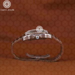 Charm_Jewells Luxury Stainless Steel Rectangle <b>Watch</b> 20mm Band Folding Clasp Unisex Quartz Movement - Product Image 2
