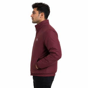 Wholesale Puffer Men's <b>Jackets</b> Custom OEM Polyester Quilted Padded Winter Stand Collar Zip Casual Outdoor Warm Bomber <b>Jacket</b> USA - Product Image 3