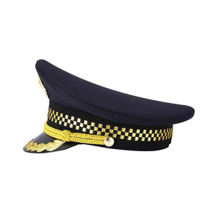 หมวกเจ้าหน้าที่ OEM สหรัฐอเมริกา ปักลายอินซิกเนียรูปนกอินทรีที่ปีกหมวกด้วยมือ ปักลายใบไม้ทองคำบริเวณปีกหมวก สายรัดบริเวณปีกหมวก สีขาว สำหรับใช้งานกลางแจ้งทุกวัน - Product Image 2