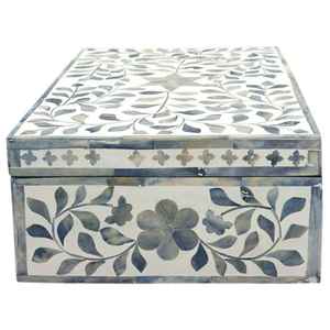 Caja de Regalo de Joyería con Incrustaciones de Hueso, Hecha a Mano en India, Ecológica, con Forma Geométrica - Precio de Fábrica al por Mayor - Product Image 5