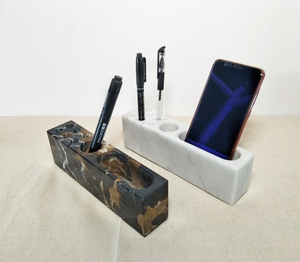 Marble Pen Stand Storage Jar Makeup <b>Brush</b> Holder Indian Manufacturer Exporter's Marble Pen And Pencil Holder Top Price - Product Image 1