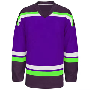 Ventes en gros de sweats à capuche de hockey personnalisés à manches longues en polaire polyester imprimés par sublimation, uniforme de hockey - Product Image 4