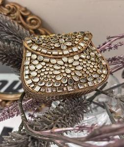 Unique Design Mosaic Silver Metal <b>Bag</b> <b>Woman</b> Unique Clutch Pearl <b>Gold</b> Plated Luxury Charm Clutch <b>Women's</b> Wedding Creative Design - Product Image 2
