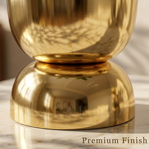 Pot de fleurs moderne en laiton finition or |   Jardinière de sol durable, écologique et légère pour la décoration de jardin et de maison - Vente en gros - Product Image 4