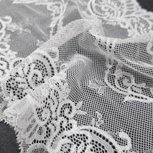 Cinta de Encaje Elástica Ligera con Diseño Floral Vintage de 22.5cm, Tejido de Nylon y Spandex para Vestidos de Novia, Lencería y Prendas de Vestir - Product Image 3