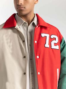 Veste universitaire en laine personnalisée de haute qualité pour hommes, imperméable au vent, pour l'hiver, avec broderie sur le devant - Product Image 2