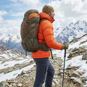 Chaqueta de Plumón para Hombre, Otoño, Exterior, Color Naranja Brillante, de Lana, Impermeable, Cortavientos, para Senderismo y Trekking, Cuello Alto, Logotipo Personalizable - Product Image 3