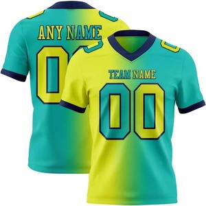 เสื้อฟุตบอลอเมริกันย้อนยุคขายส่งปี 2026 สำหรับผู้ใหญ่ แห้งเร็ว สตรีทแวร์ เสื้อยืดฟุตบอลแขนสั้นแบบสั่งทำพิเศษ คอวี - Product Image 1