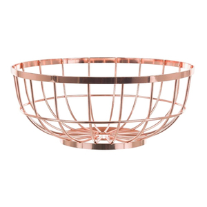 Corbeille à fruits en acier écologique, design moderne, en fil métallique noir avec base en bois massif, pour comptoir décoratif, vente en gros - Product Image 4