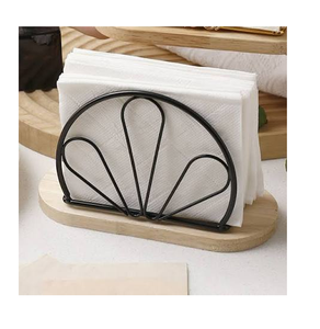 Porta Servilletas Metálico con Diseño de Mariposa, Porta Servilletas de Mesa de Metal Negro, Porta Servilletas Metálico de Color Negro - Product Image 3