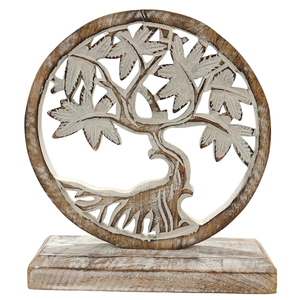 งานแกะสลักไม้ตกแต่งโต๊ะอัจฉริยะ งานศิลปะแกะสลักไม้มะม่วง ของตกแต่งบ้านสำหรับห้องนั่งเล่น สำนักงาน โต๊ะทำงาน - Product Image 1