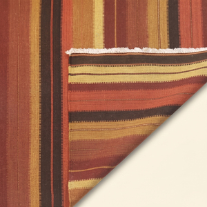 Tapis en laine tufté à la main rayé marron rouille Desert Ember, antidérapant, écologique, tissé aux tons terreux, pour salon et chambre à coucher - Product Image 6