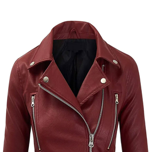 2026 New Trend Womens Genuine Leather Biker <b>Jacket</b> Classic Moto Style Real <b>Sheepskin</b> <b>Jacket</b> for Winter Fashion Women <b>Jacket</b> - Product Image 4