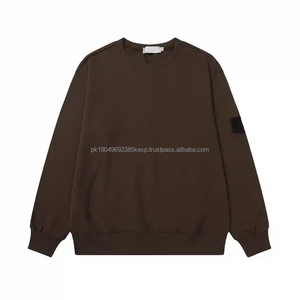 Sudadera con Capucha Vintage de Invierno con Lavado a la Piedra, Bordada, Informal, de Felpa Francesa, con Etiqueta en la Manga - Product Image 6