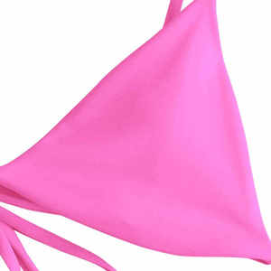 En gros Maillot de bain bandage sexy pour femme, style bikini taille haute croisé, avec micro-soutien-gorge push-up, décolleté en V profond, antibactérien et devant uni - Product Image 5