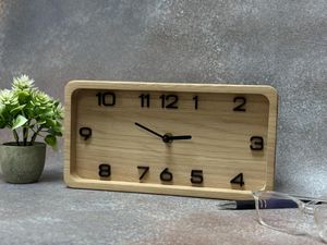 Reloj de Escritorio Rústico de Madera para Decoración del Hogar - Product Image 1