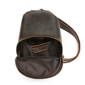 Bolso Bandolera de Piel Genuina para Hombre, con Cierre de Cremallera, Estilo Moderno - Product Image 2
