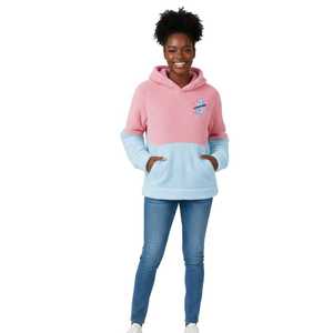 Sudadera con Capucha de Felpa para Niñas, Diseño de Bloques de Color, Estilo Jack and Jill, Acogedora para Invierno, Moda Juvenil - Product Image 1