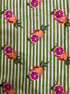 Tissu indien floral multicolore 100% coton, imprimé à la main au tampon, écologique, pour rideaux et housses - Product Image 6