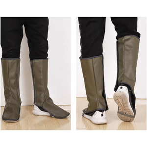 Cowhide Grain Leather Welding Spats Safety Welder Lace up Shoe Cover with Full Coverage Toe <b>Caps</b> Industrial Protection - Product Image 6