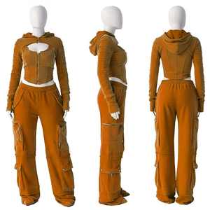 Ensemble de survêtements personnalisés épais pour hommes, 100 % coton, motif imprimé intégral, style décontracté, grandes tailles, pour femmes - Product Image 4