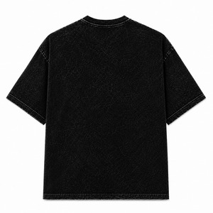 Camiseta Gráfica Oversize de Alta Calidad Estilo Urbano Vintage con Lavado Ácido y Algodón Pesado para Hombre con Estampado de Diamantes de Imitación - Product Image 2