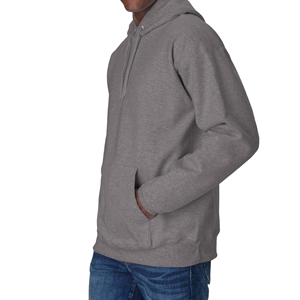 Sudadera con Capucha para Hombre, Color Sólido, Corte Regular, Felpa de Algodón, Informal, para Otoño, con Bolsillo Delantero y Capucha con Cordón Ajustable - Product Image 4