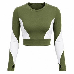 Fresh Drop Women's Custom Yoga Set Seamless Activewear High Waist Leggings Breathable Sports Bra Wholesale Clothing Factory - Product Image 2