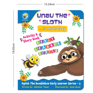 Libro de la Serie para Aprendizaje Temprano de Biplob, Libro 3: Unau el Perezoso Nunca Está Perezoso, Libro de Rompecabezas con Audio para Hacerse de Costumbre Buenas Habitudes, Hecho de Papel - Product Image 5
