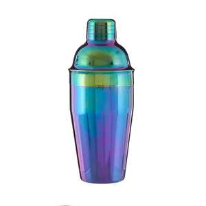 Coctelera metálica con acabado brillante arcoíris para fiestas, precio al por mayor - Product Image 1