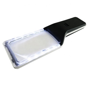 Rectangular Handheld Lighted Reading <strong>Magnifier</strong> <strong>with</strong> Dimmable SMD <strong>LED</strong> - Product Image 1