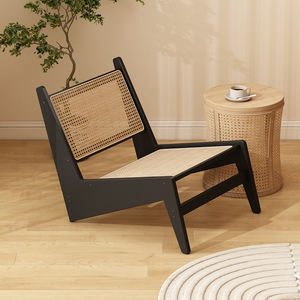 Modern Wabi-Sabi Style Single Sofa <strong>Chair</strong> with <strong>Bamboo</strong> Backrest for Living Room &amp; Balcony - Product Image 6