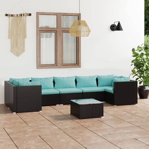 Conjunto de Muebles de Jardín en Negro y Azul Agua - Product Image 1