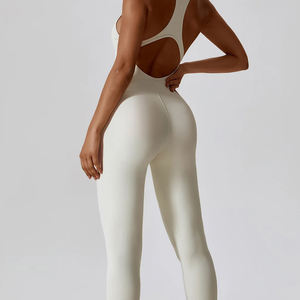 Combinaison de yoga longue pour femme, nouvelle collection, manches longues, pantalon évasé épais, combinaison de sport pour femme, idéale pour la gym - Product Image 3