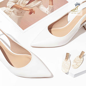 Elegant Women Slingback Pumps <b>Block</b> Heel 5cm Buckle Strap PU Leather Office Formal Shoes Vietnam Factory - Product Image 5