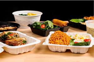 Recipientes desechables aptos para microondas de 6 pulgadas, tipo clamshell, de MFPP - Product Image 5