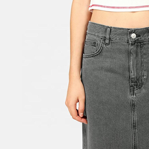 Jupe longue unie pour femme, taille haute, coupe trapèze, respirante, décontractée et tendance - Product Image 6