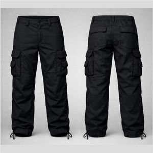 PANTALON CARGO SLIM FIT NOIR POUR HOMMES - Product Image 5