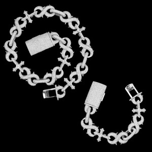 Pendentif personnalisable en lettres/chiffres pour femme Jay Balaji Diamonds BP 261, diamant de laboratoire VVS1 taille brillant, or rose rhodié - Product Image 1