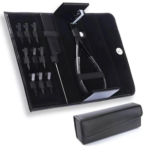 Kit d'outils d'installation d'extensions capillaires en acier inoxydable de qualité supérieure, mini pince à sertir à 2 trous, 12 pinces à extensions, outil de séparation - Product Image 4