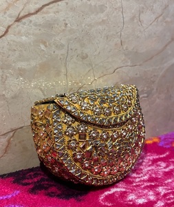 Fashion Women's Evening Clutch Shoulder HandBag Indian-style handbag Kundan mosaic clutch - Product Image 3