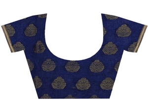 Sari de Fiesta Estilo Bollywood para Mujer KV, Adornado con Pedrería, en Rayón y Chifón - Product Image 2