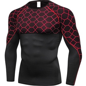 Customized OEM Available <b>Men's</b> All Season Rash Guard Stretchable <b>Compression</b> <b>Shirt</b> <b>for</b> Gym MMA Fitness and Outdoor Activities - Product Image 1