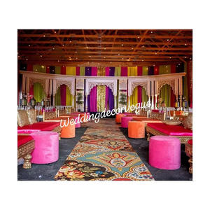 <b>Wedding</b> Stage Platform Fiber Glass Iron Base Structure Permanent Stage Setup <b>Frame</b> for Event Decoration Mandap Stage Stand Kit - Product Image 3