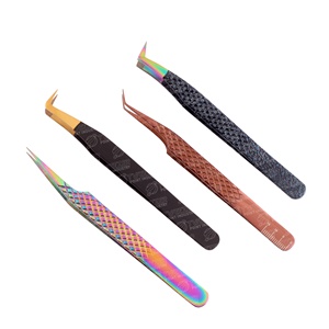 Pince à épiler d'extension de cils à pointe pointue de vente chaude ensemble 3D 6D Volume cils individuels disponibles en différentes couleurs - Product Image 4