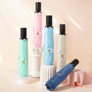 Paraguas Moderno Ultraligero de 6 Varillas con Protección Solar y Contra la Lluvia, con Revestimiento Negro, Ideal para Regalos Publicitarios - Product Image 2