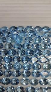 Topacio Azul Cielo AAA, Gema Redonda Facetada |   Piedras Sueltas Calibradas de 10mm–15mm para Joyería, Precio al por Mayor, Lote de Topacio - Product Image 2